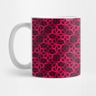 Geometric Flower Petal Pattern (Pink Shades) Mug